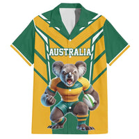Custom Australia Rugby Family Matching Summer Maxi Dress and Hawaiian Shirt Koala Mascot Sporty Style - Wonder Print Shop