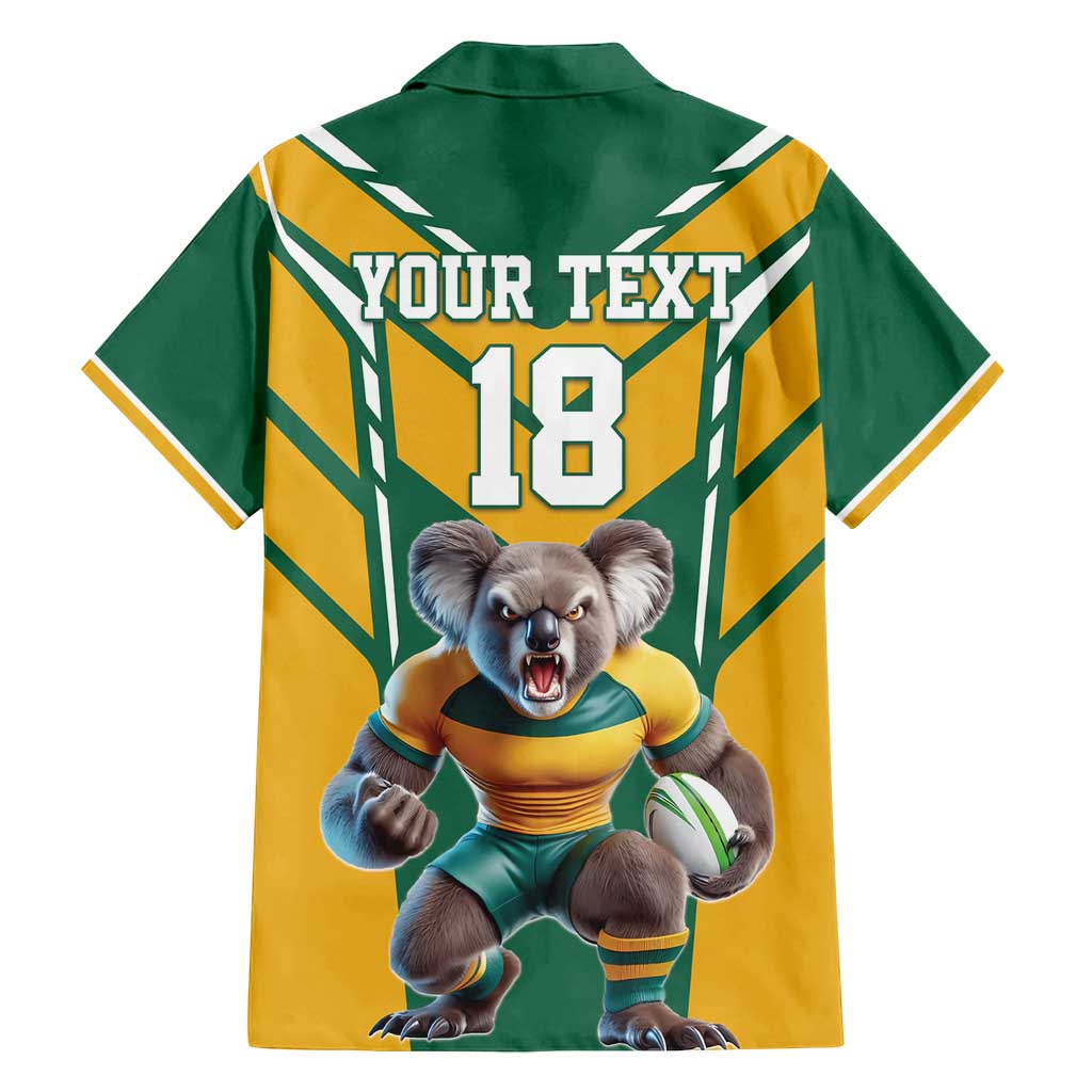 Custom Australia Rugby Family Matching Summer Maxi Dress and Hawaiian Shirt Koala Mascot Sporty Style - Wonder Print Shop