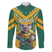 Custom Australia Rugby Family Matching Summer Maxi Dress and Hawaiian Shirt Koala Mascot Sporty Style - Wonder Print Shop