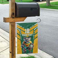 Custom Australia Rugby Garden Flag Koala Mascot Sporty Style - Wonder Print Shop