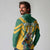 Custom Australia Rugby Long Sleeve Polo Shirt Koala Mascot Sporty Style - Wonder Print Shop