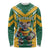 Custom Australia Rugby Long Sleeve Shirt Koala Mascot Sporty Style - Wonder Print Shop