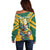 Custom Australia Rugby Off Shoulder Sweater Koala Mascot Sporty Style - Wonder Print Shop