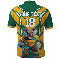 Custom Australia Rugby Polo Shirt Koala Mascot Sporty Style - Wonder Print Shop