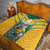 Custom Australia Rugby Quilt Koala Mascot Sporty Style - Wonder Print Shop