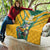 Custom Australia Rugby Quilt Koala Mascot Sporty Style - Wonder Print Shop