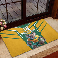 Custom Australia Rugby Rubber Doormat Koala Mascot Sporty Style - Wonder Print Shop