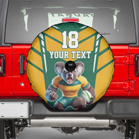 Custom Australia Rugby Spare Tire Cover Koala Mascot Sporty Style - Wonder Print Shop