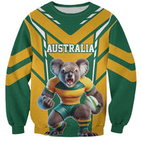 Custom Australia Rugby Sweatshirt Koala Mascot Sporty Style - Wonder Print Shop