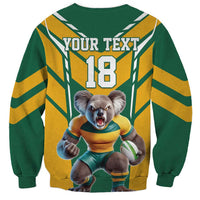 Custom Australia Rugby Sweatshirt Koala Mascot Sporty Style - Wonder Print Shop