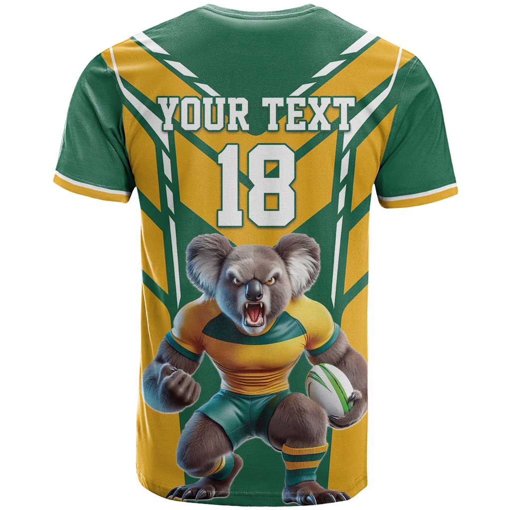 Custom Australia Rugby T Shirt Koala Mascot Sporty Style - Wonder Print Shop