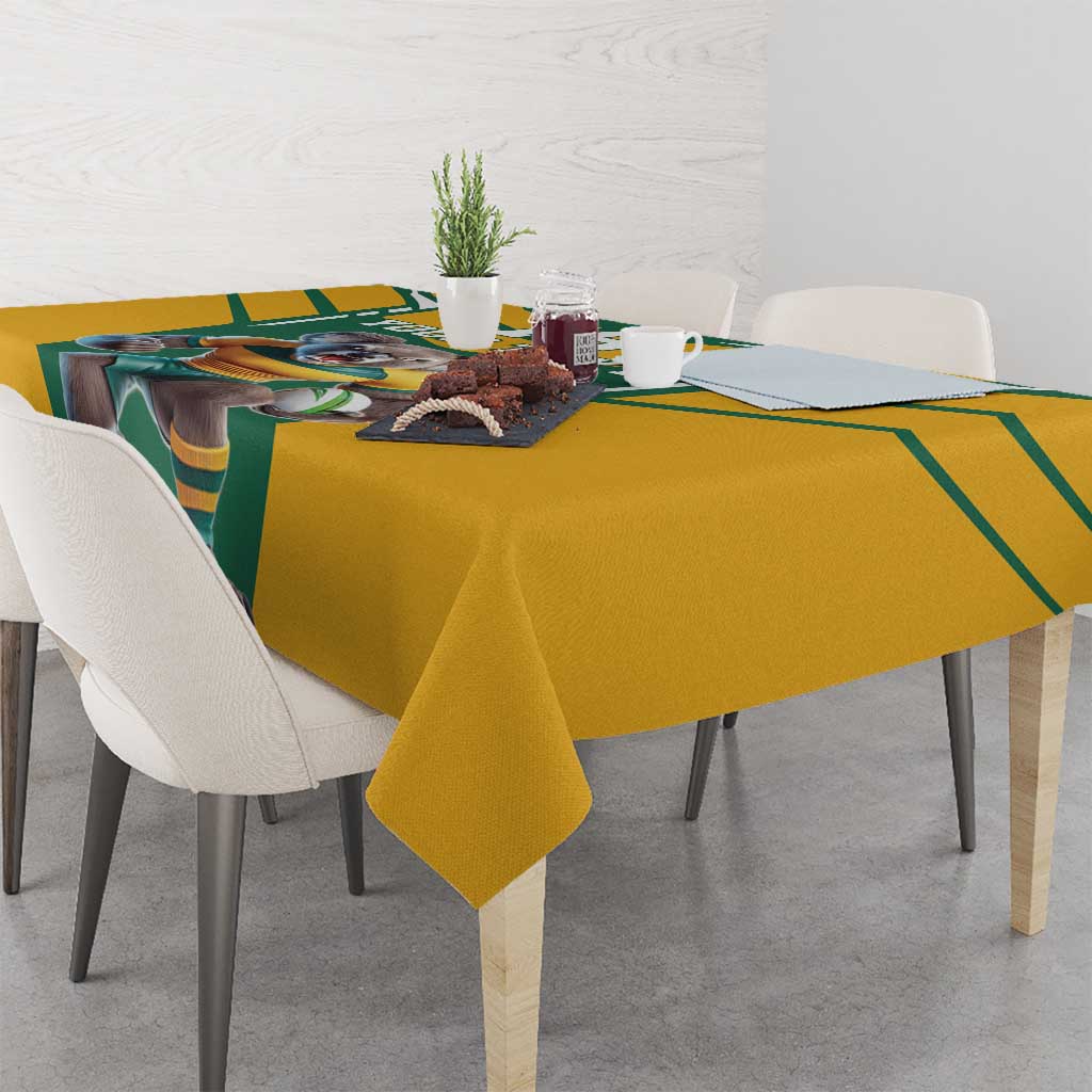 Custom Australia Rugby Tablecloth Koala Mascot Sporty Style - Wonder Print Shop