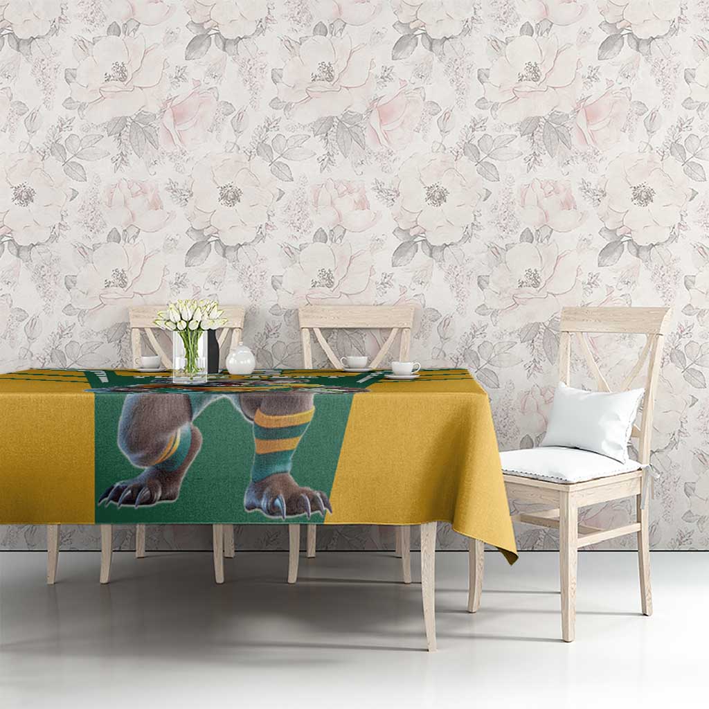Custom Australia Rugby Tablecloth Koala Mascot Sporty Style - Wonder Print Shop