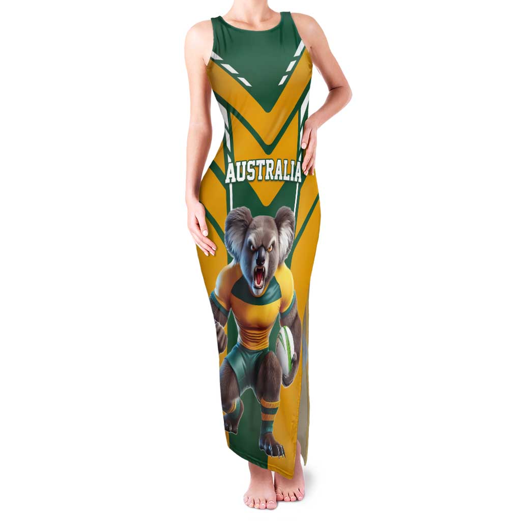 Custom Australia Rugby Tank Maxi Dress Koala Mascot Sporty Style - Wonder Print Shop