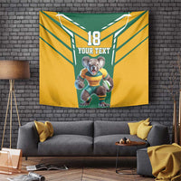 Custom Australia Rugby Tapestry Koala Mascot Sporty Style - Wonder Print Shop
