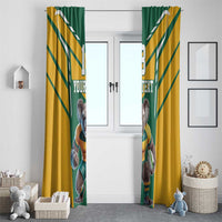 Custom Australia Rugby Window Curtain Koala Mascot Sporty Style - Wonder Print Shop