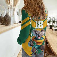 Custom Australia Rugby Women Casual Shirt Koala Mascot Sporty Style - Wonder Print Shop