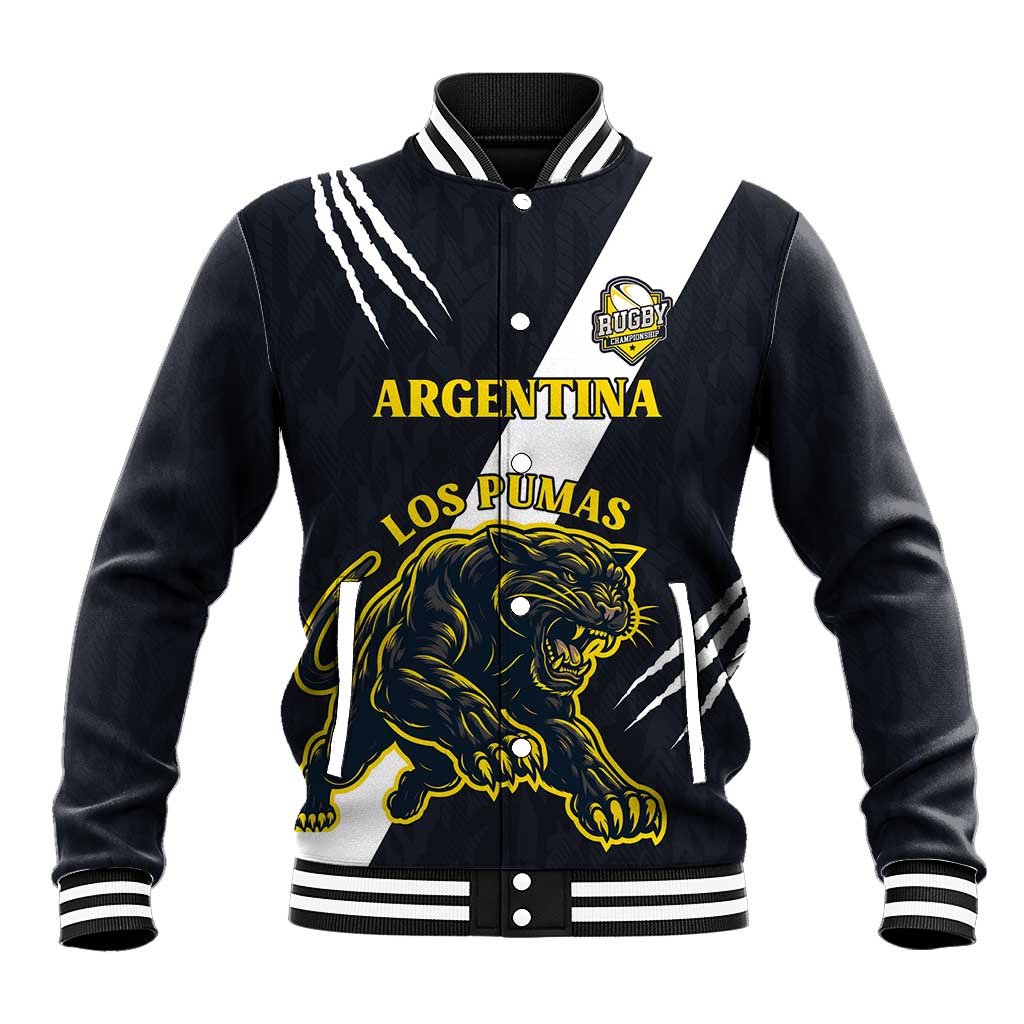 Custom Argentina Rugby Baseball Jacket Pumas Mascot - Wonder Print Shop