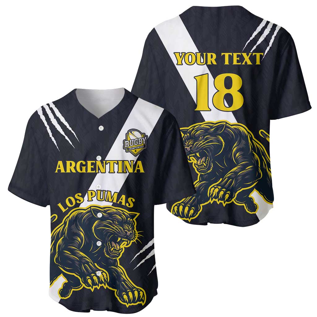 Custom Argentina Rugby Baseball Jersey Pumas Mascot - Wonder Print Shop