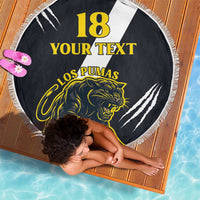 Custom Argentina Rugby Beach Blanket Pumas Mascot - Wonder Print Shop