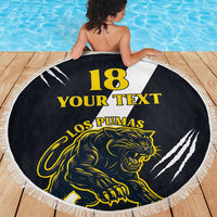 Custom Argentina Rugby Beach Blanket Pumas Mascot - Wonder Print Shop