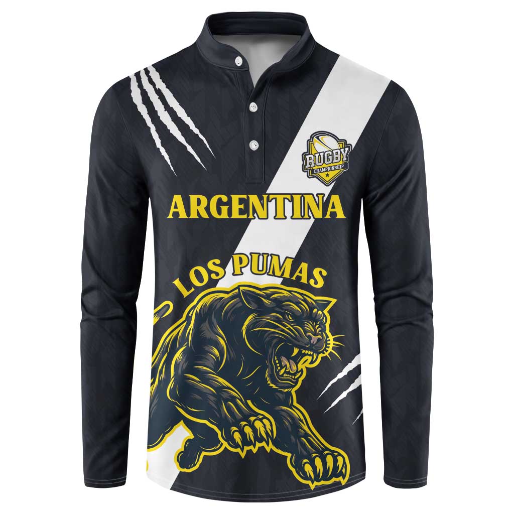 Custom Argentina Rugby Button Sweatshirt Pumas Mascot - Wonder Print Shop