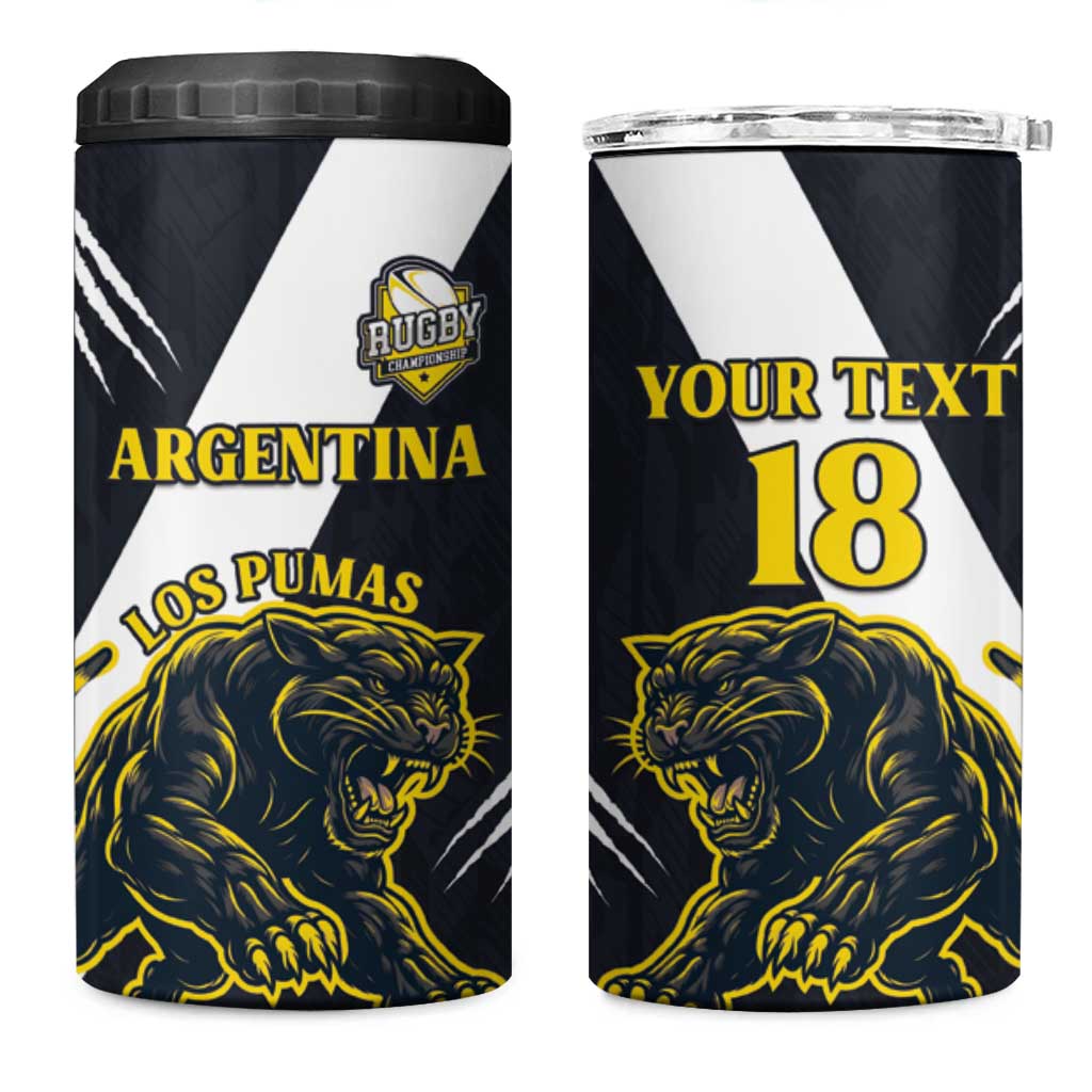 Custom Argentina Rugby 4 in 1 Can Cooler Tumbler Pumas Mascot - Wonder Print Shop