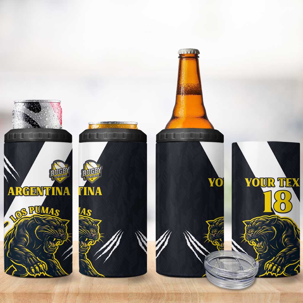 Custom Argentina Rugby 4 in 1 Can Cooler Tumbler Pumas Mascot - Wonder Print Shop