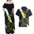 Custom Argentina Rugby Couples Matching Off Shoulder Maxi Dress and Hawaiian Shirt Pumas Mascot - Wonder Print Shop
