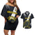Custom Argentina Rugby Couples Matching Off Shoulder Short Dress and Hawaiian Shirt Pumas Mascot - Wonder Print Shop