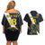 Custom Argentina Rugby Couples Matching Off Shoulder Short Dress and Hawaiian Shirt Pumas Mascot - Wonder Print Shop