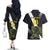 Custom Argentina Rugby Couples Matching Off The Shoulder Long Sleeve Dress and Hawaiian Shirt Pumas Mascot - Wonder Print Shop