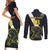 Custom Argentina Rugby Couples Matching Short Sleeve Bodycon Dress and Long Sleeve Button Shirt Pumas Mascot - Wonder Print Shop