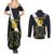 Custom Argentina Rugby Couples Matching Summer Maxi Dress and Long Sleeve Button Shirt Pumas Mascot - Wonder Print Shop
