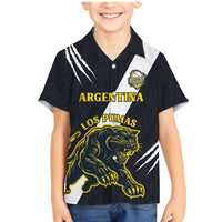 Custom Argentina Rugby Family Matching Mermaid Dress and Hawaiian Shirt Pumas Mascot - Wonder Print Shop