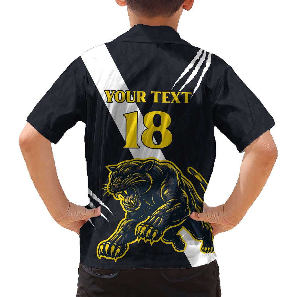 Custom Argentina Rugby Family Matching Off Shoulder Short Dress and Hawaiian Shirt Pumas Mascot - Wonder Print Shop