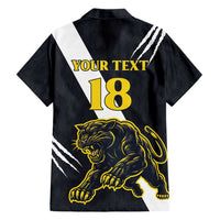 Custom Argentina Rugby Family Matching Off Shoulder Short Dress and Hawaiian Shirt Pumas Mascot - Wonder Print Shop