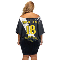 Custom Argentina Rugby Family Matching Off Shoulder Short Dress and Hawaiian Shirt Pumas Mascot - Wonder Print Shop