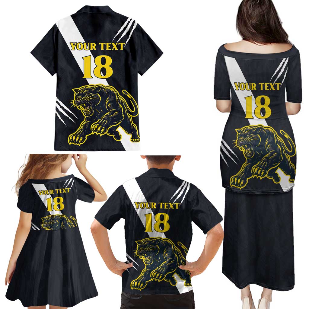 Custom Argentina Rugby Family Matching Puletasi and Hawaiian Shirt Pumas Mascot - Wonder Print Shop