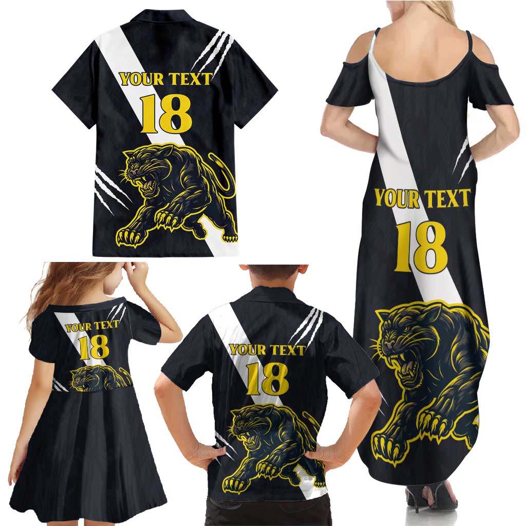 Custom Argentina Rugby Family Matching Summer Maxi Dress and Hawaiian Shirt Pumas Mascot - Wonder Print Shop
