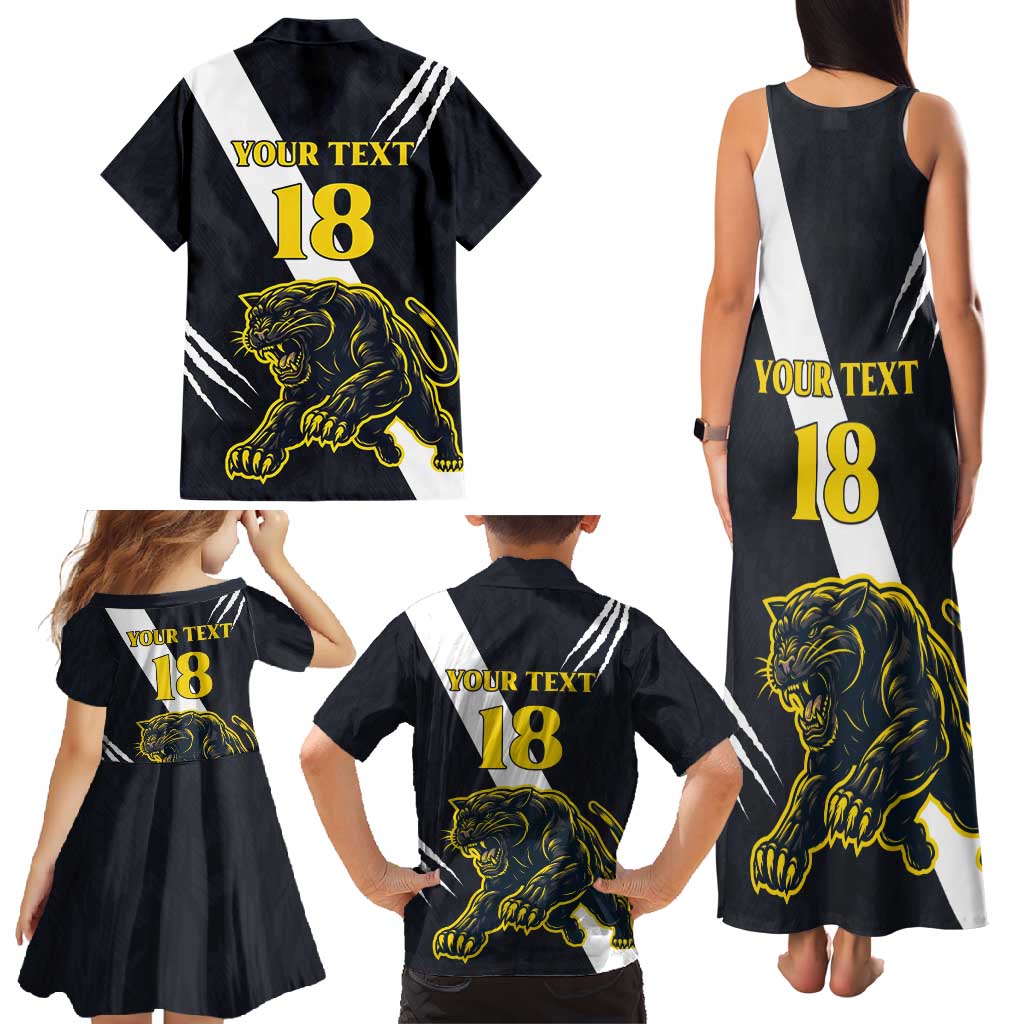 Custom Argentina Rugby Family Matching Tank Maxi Dress and Hawaiian Shirt Pumas Mascot - Wonder Print Shop