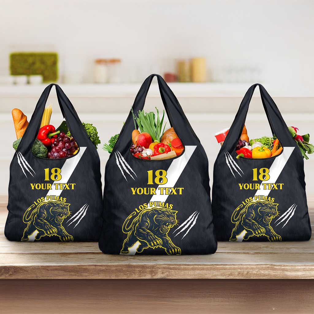 Custom Argentina Rugby Grocery Bag Pumas Mascot - Wonder Print Shop