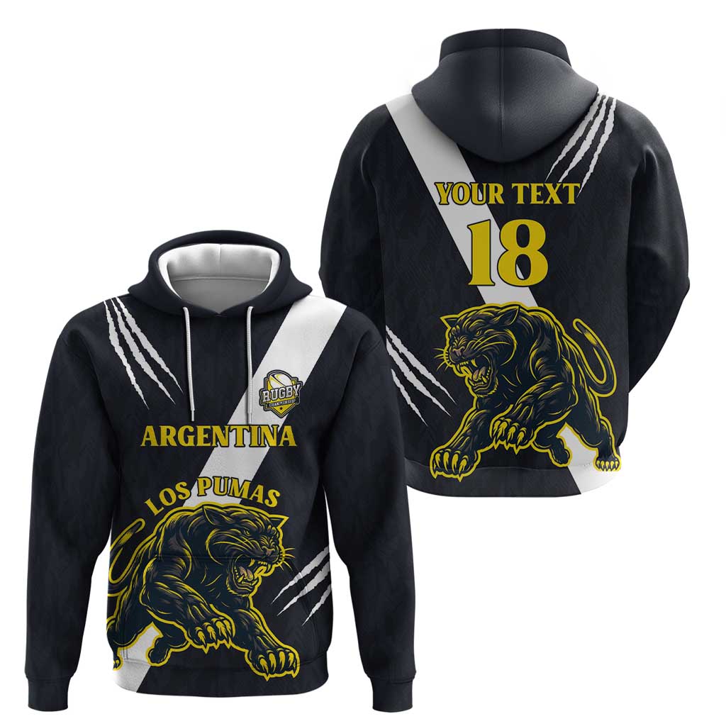 Custom Argentina Rugby Hoodie Pumas Mascot - Wonder Print Shop