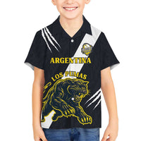 Custom Argentina Rugby Kid Hawaiian Shirt Pumas Mascot - Wonder Print Shop