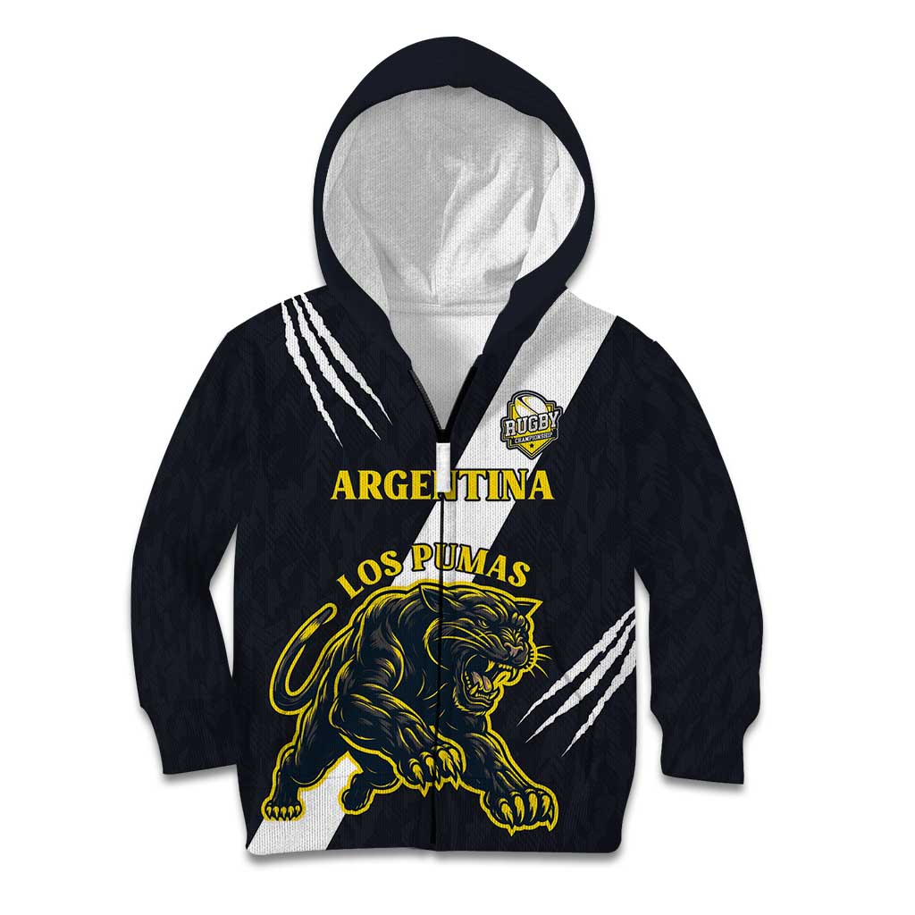 Custom Argentina Rugby Kid Hoodie Pumas Mascot - Wonder Print Shop