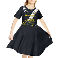 Custom Argentina Rugby Kid Short Sleeve Dress Pumas Mascot - Wonder Print Shop