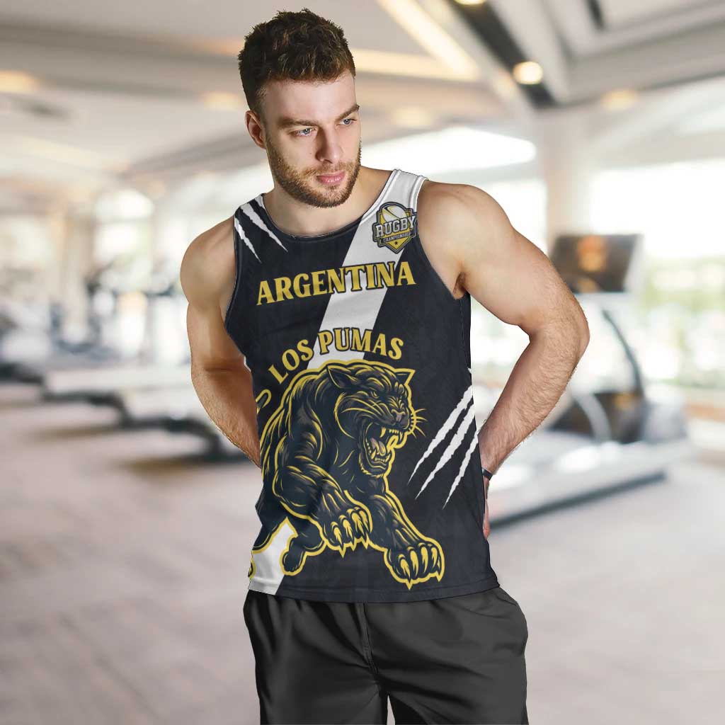 Custom Argentina Rugby Men Tank Top Pumas Mascot - Wonder Print Shop