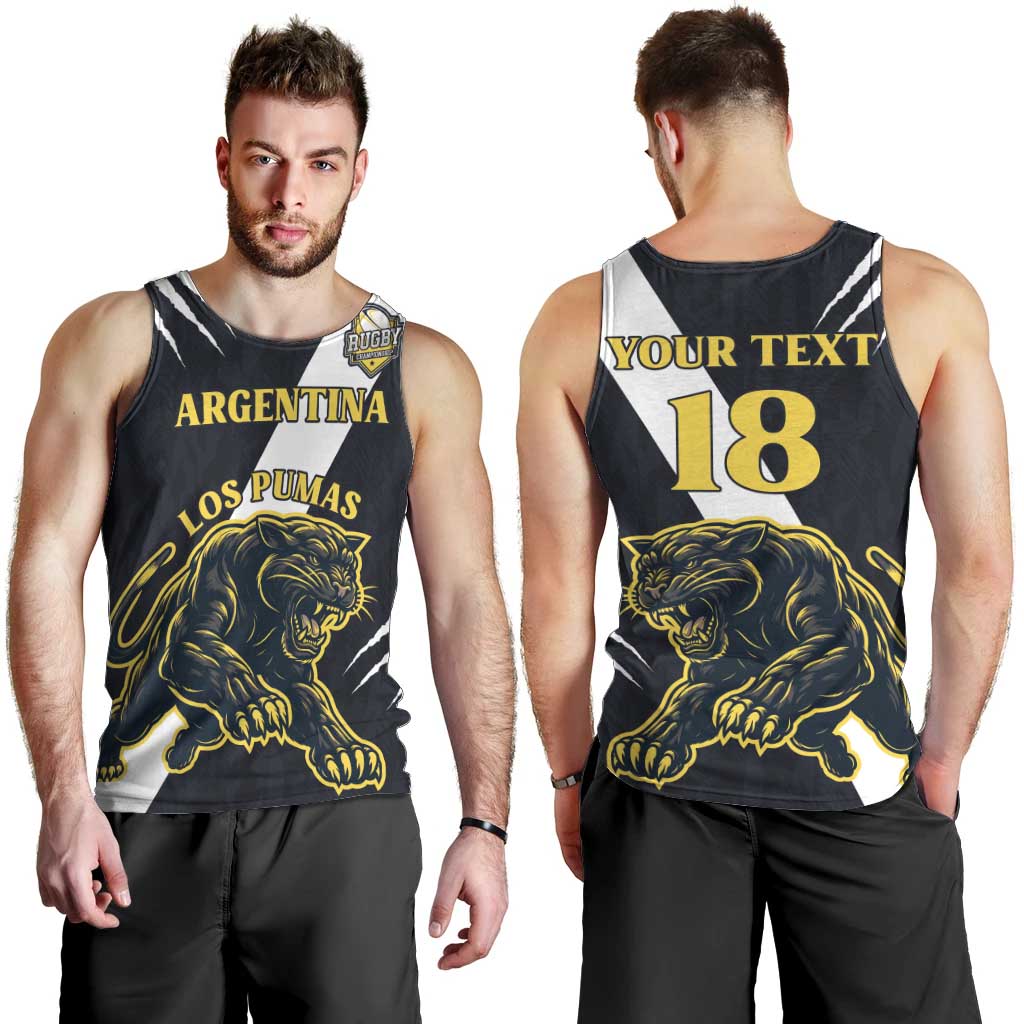 Custom Argentina Rugby Men Tank Top Pumas Mascot - Wonder Print Shop