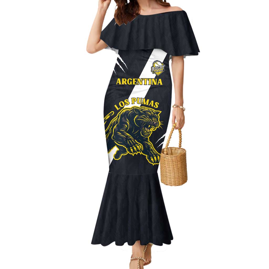 Custom Argentina Rugby Mermaid Dress Pumas Mascot - Wonder Print Shop