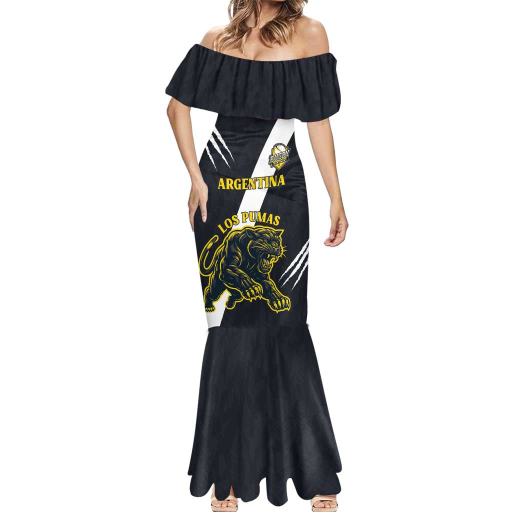 Custom Argentina Rugby Mermaid Dress Pumas Mascot - Wonder Print Shop